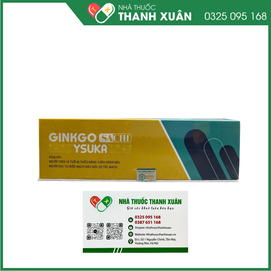 Ginkgo Sachi Ysuka - Hỗ trợ hoạt huyết, tăng tuần hoàn máu não
